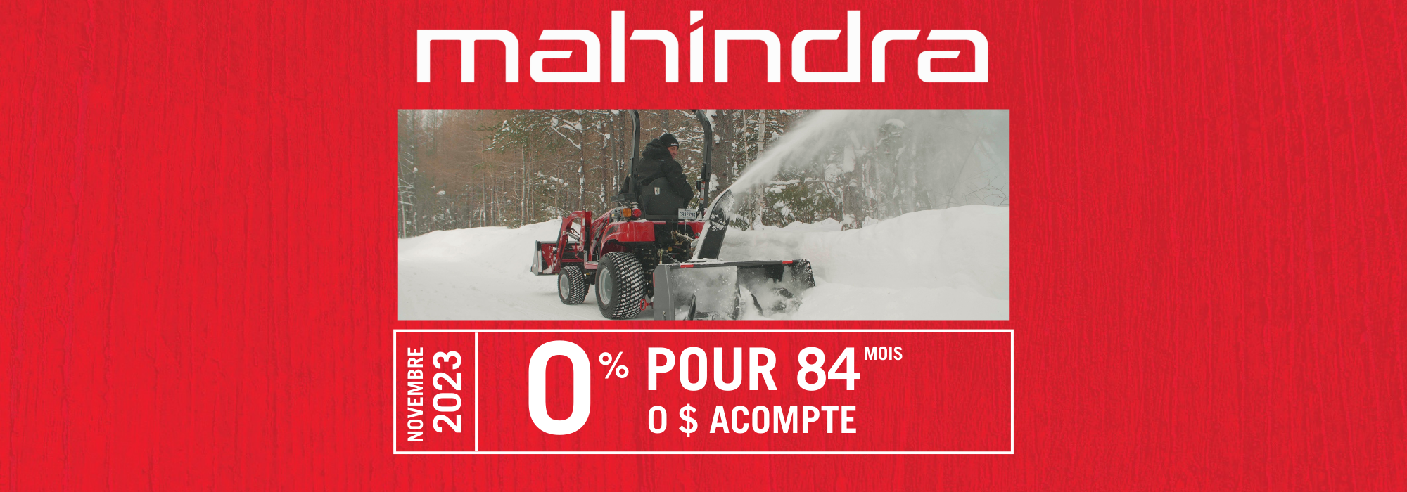 0 % 84 MOIS – MAHINDRA NOVEMBRE